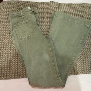 ✨Risen Jeans Olive Green Wide-Leg Jeans✨